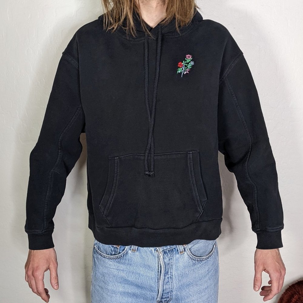 Floral Embroidered Hoodie